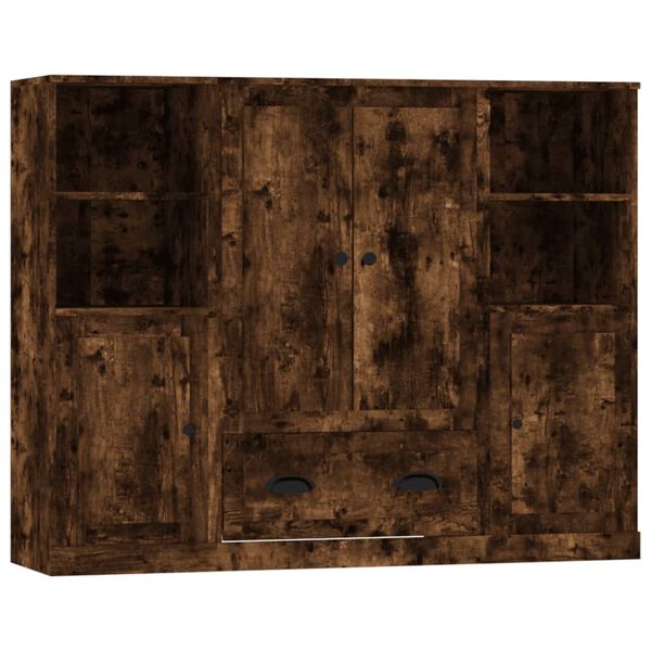 vidaXL Kaapit 3 kpl savutammi tekninen puu