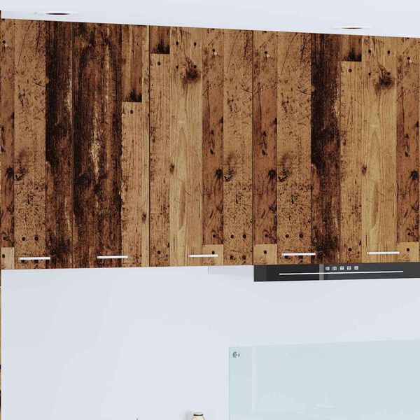 vidaXL Henkarikaappi ovella Vanha puu ja valkoinen 40 x 31 x 80 cm