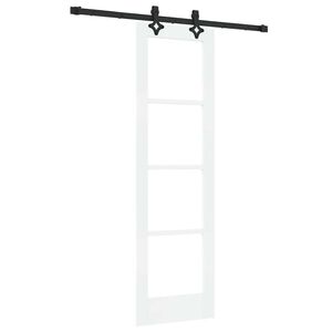 vidaXL Liukuovi Valkoinen 61 x 198,5 cm T&auml;ysi m&auml;nty ja lasi