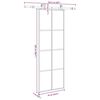 vidaXL Liukuovi asennustarvikkeilla 76x205 cm ESG lasi ja alumiini