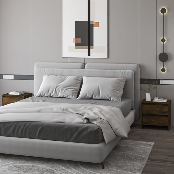 vidaXL Y&ouml;p&ouml;yd&auml;t 2 kpl savutammi 45x34,5x44,5 cm tekninen puu