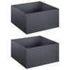 vidaXL Puutarha ruukku 2 kpl Antrasiitti 40 x 40 x 30 cm