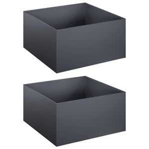 vidaXL Puutarha ruukku 2 kpl Antrasiitti 40 x 40 x 30 cm
