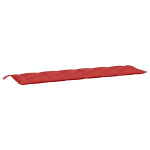 vidaXL Puutarhapenkin pehmuste punainen 200x50x7 cm Oxford kangas