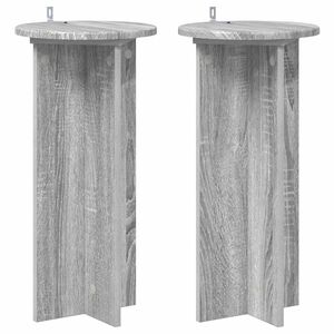 vidaXL Kasviteline 2 kpl Harmaa sonoma 29,5 x 29,5 x 60 cm