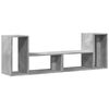 vidaXL TV-tasot 2 kpl betoninharmaa 75x30x50 cm lastulevy
