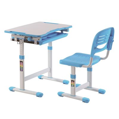 Vipack Säädettävä lasten työpöytä Comfortline 201 tuolilla sinivalk.