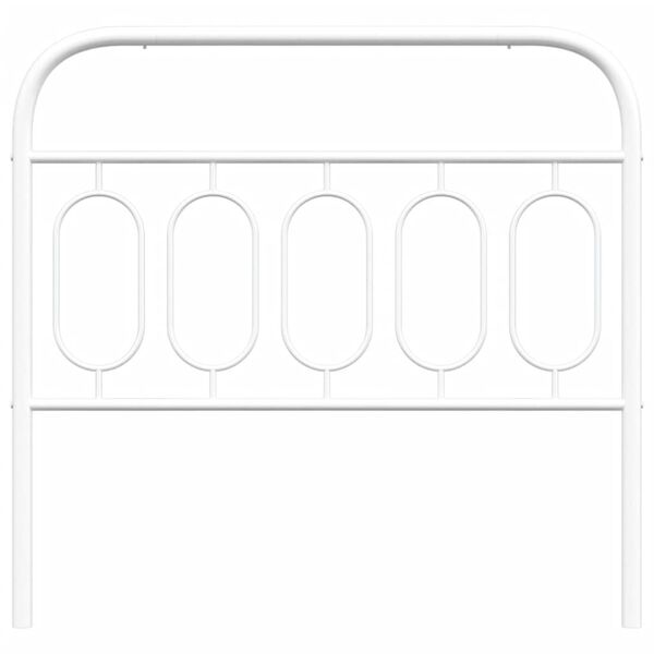 vidaXL Metallinen sängynpääty valkoinen 100 cm