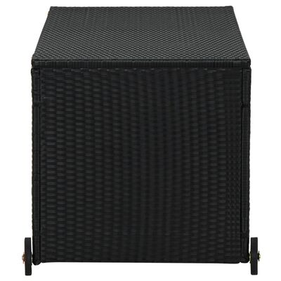 vidaXL Puutarhan säilytyslaatikko musta 120x65x61 cm polyrottinki
