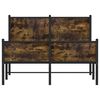 vidaXL Metallinen sängynrunko ilman patjaa savutammi 120x190 cm