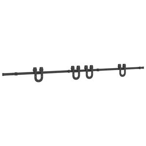 vidaXL Liukuoven asennussarja ter&auml;s 366 cm musta