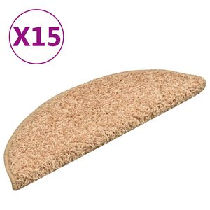 vidaXL Portaiden matot 15 kpl 56x17x3 cm kultainen puolipy&ouml;re&auml;