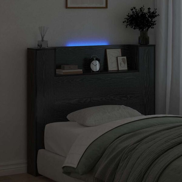 vidaXL P&auml;&auml;tylevy Musta tammi. 120 x 15 x 103,5 cm Tekninen puu