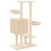 vidaXL Kissan kiipeilypuu sisal- raapimispylv&auml;ill&auml; kerma 117 cm