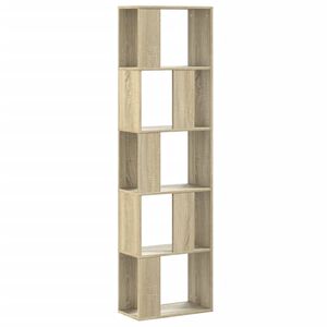 vidaXL Kirjahylly 5 tasoa Sonoma-tammi 45x23,5x162,5 cm tekninen puu
