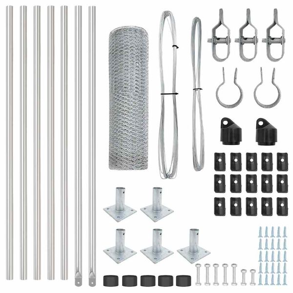 vidaXL Aitalatu Hopea 10 x 0,5 m (13 mm verkko) Ter&auml;s