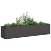 vidaXL Istutuslaatikko musta 200x40x40 cm kylm&auml;valssattu ter&auml;s