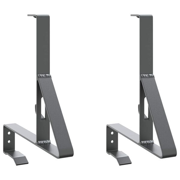 vidaXL Lumilukon tuki 2 pcs Antrasiitti 29,5 x 3 x 34,5 cm Ter&auml;s