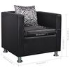 vidaXL Kuutiotuoli musta keinonahka