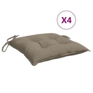 vidaXL Istuintyynyt 4 kpl ruskeanharmaa 40x40x7 cm Oxford kangas