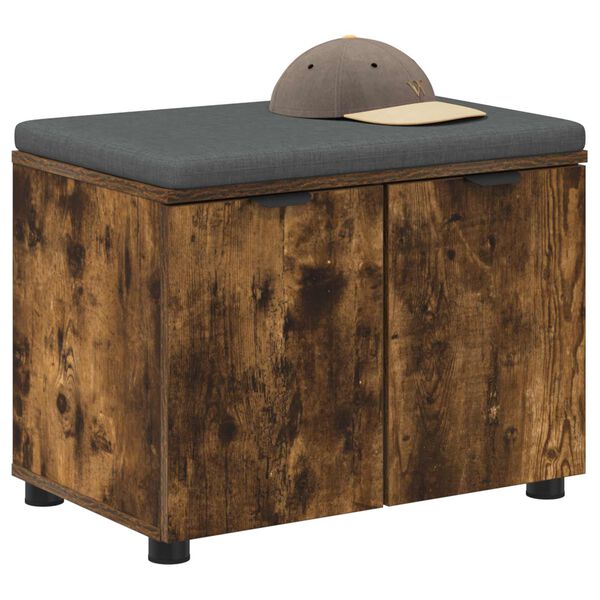 vidaXL Halli penkki tyynyll&auml; ovella Savup&auml;hkin&auml; 60 x 38 x 46 cm