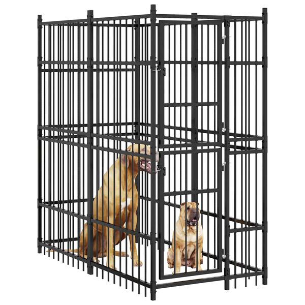 vidaXL Koiran ulkoh&auml;kki ter&auml;s 1,84 m&sup2;