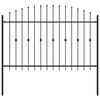 vidaXL Piikkikaide ASTEN 200 x 166 cm Jauhemaalattu Ter&auml;s Musta