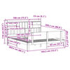 vidaXL Sänky kirjahyllyllä ei patjaa valkoinen 180x200 cm täysi mänty