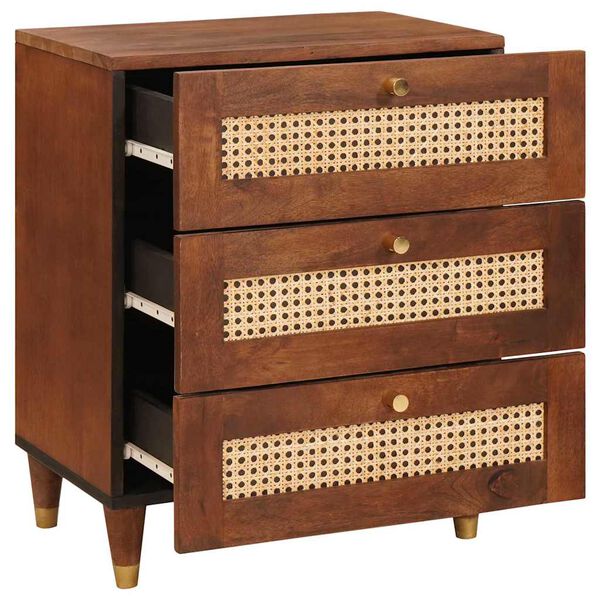 vidaXL Y&ouml;p&ouml;yd&auml;t laatikon kanssa 50 x 33 x 62 cm Kiinte&auml; mango puu