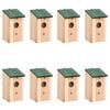 vidaXL Linnunp&ouml;nt&ouml;t 8 kpl puu 12x12x22 cm