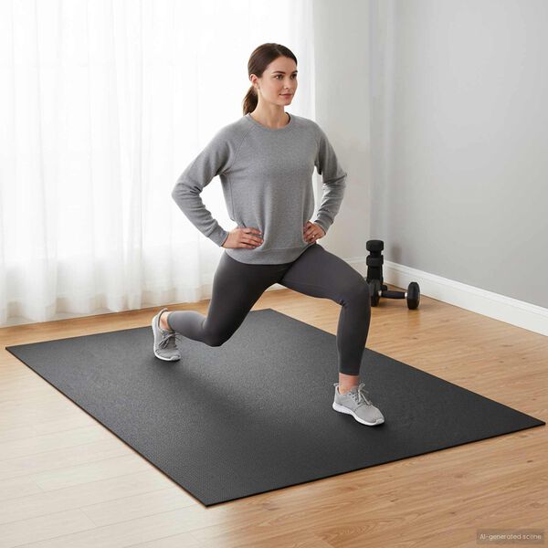 vidaXL Urheilu Suojamatto Musta 150 x 75 x 0.6 cm Polyvinyylikloridi