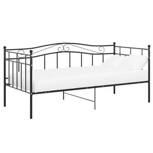 vidaXL Sohvas&auml;ngyn runko musta metalli 90x200 cm