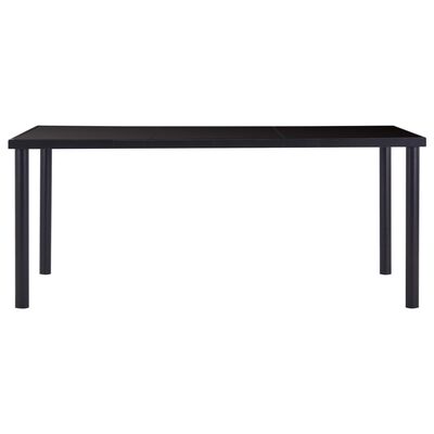 vidaXL Ruokapöytä musta 180x90x75 cm karkaistu lasi