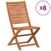vidaXL Kokoontaitettavat tuolit 8 kpl 51x66x95 cm massiivipuuta akaasiaa