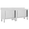 vidaXL Keitti&ouml;n ty&ouml;p&ouml;yd&auml;t liukuovet 2 kpl 200x50x(95-97)cm ruost ter&auml;s