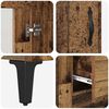 vidaXL Sivup&ouml;yt&auml; Vanha Puu 69,5 x 34 x 90 cm Hienosahattu puu ja rauta