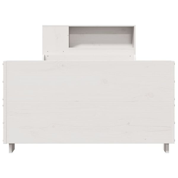 vidaXL S&auml;ngynrunko ilman patjaa valkoinen 100x200 cm t&auml;ysi m&auml;nty