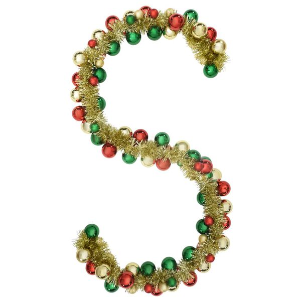 vidaXL Joulupallo Garland Monivärinen 186 cm Polystyreeni