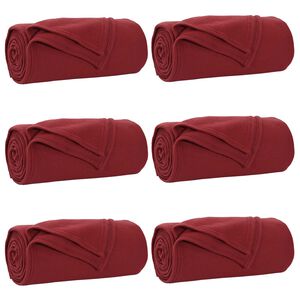 vidaXL Heittop&auml;&auml;llys 6 kpl Bordeaux punainen 240 x 220 cm 4.28 kg