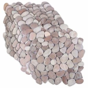 vidaXL Sora-laatat Beige ja vaaleanpunainen 30 x 30 cm Jokisora