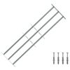 vidaXL Ikkunoiden turvaverkko 3 ristikkopalkilla 3 pcs 930-1740 mm