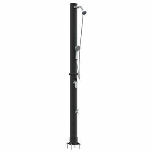 vidaXL Ulkoilma-aurinkosuihku 20 l PVC ja alumiini Musta