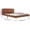 vidaXL Sängynrunko ruskea kangas 135x190 cm