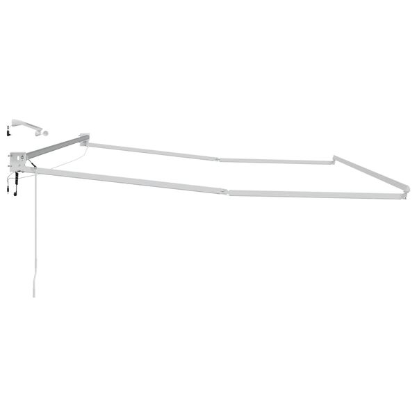 vidaXL S&auml;hk&ouml;k&auml;ytt&ouml;inen ulosvetokangasrunko Valkoinen 4 x 2 m Alumiini