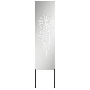 vidaXL Puutarhan yksityisyyden verho Viivakuvio Hopea 32 x 140 cm