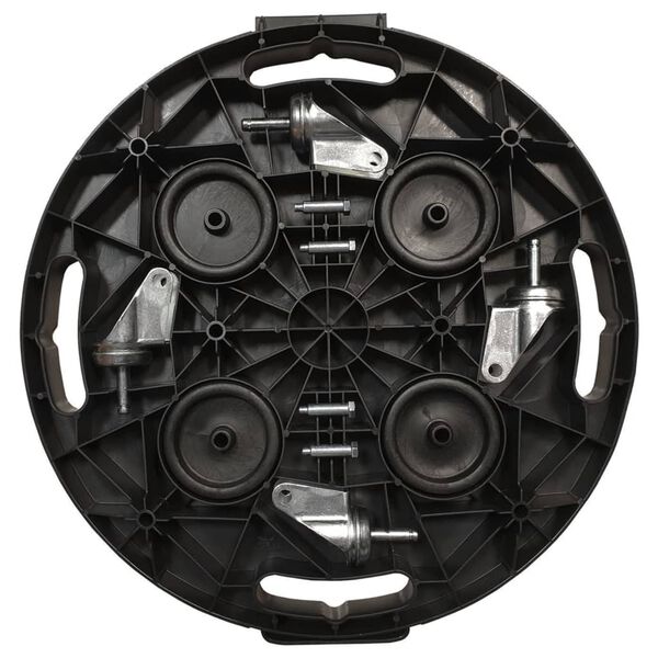 vidaXL Kasvirullakko pyörillä halkaisija 40 cm musta 275 kg