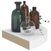vidaXL Kelluva kulmahylly valkoinen 25x25x3,8 cm MDF