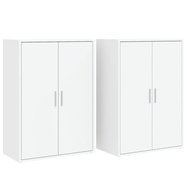 vidaXL Senkit 2 kpl valkoinen 60x31x84 cm tekninen puu