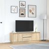 vidaXL TV-taso LED-valoilla Sonoma-tammi 160,5x41x50 cm