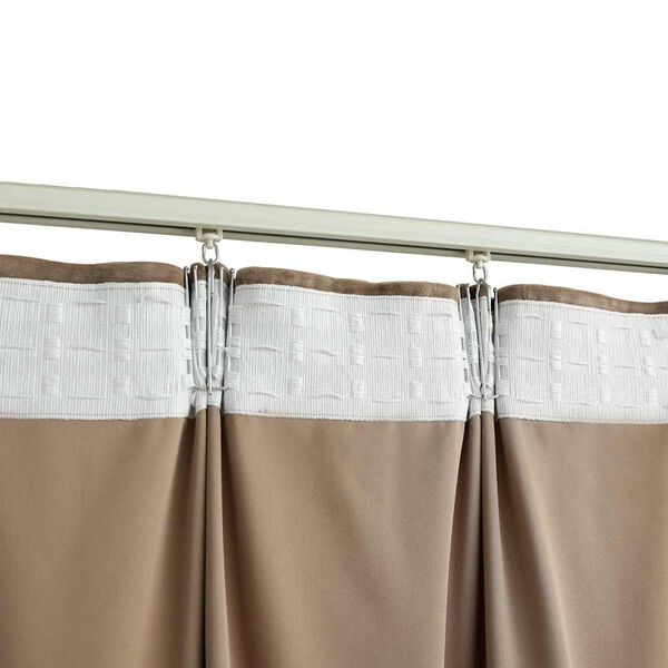 vidaXL Pimennysverhot koukuilla 2 kpl sametti beige 140x175 cm